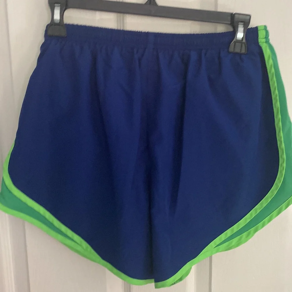 Blue, Green, and Neon Green Nike Tempo Fri-fit Running Shorts size Large - Picture 5 of 7